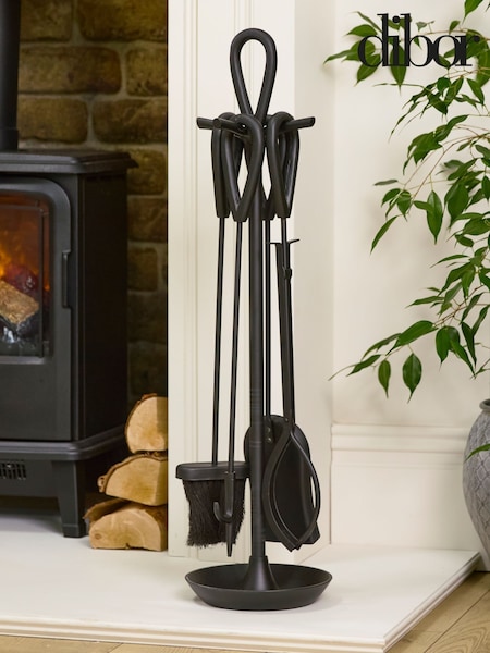 Dibor Black Fireplace Companion Set (AK5813) | £75