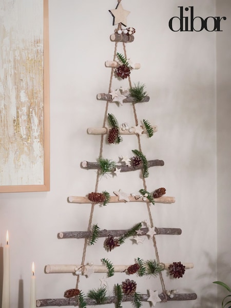 Dibor Natural Nordic Pine Christmas Tree Ladder (AK5814) | £28