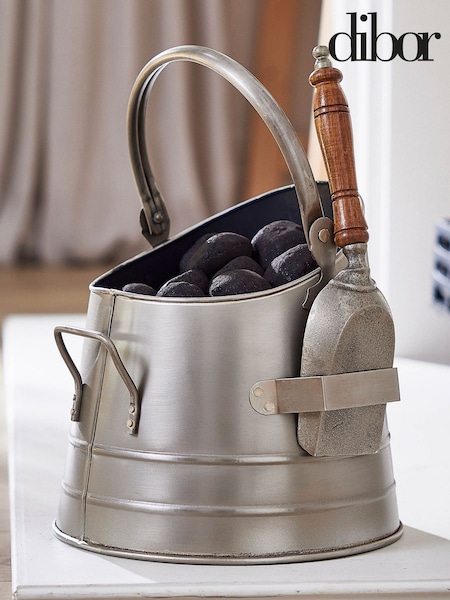Dibor Silver Antique Pewter French Coal Bucket (AK5818) | £38