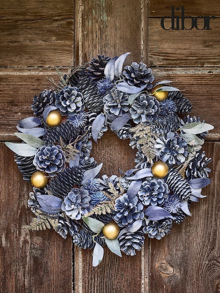 Dibor Blue Moonlight Christmas Wreath (AK5829) | £28