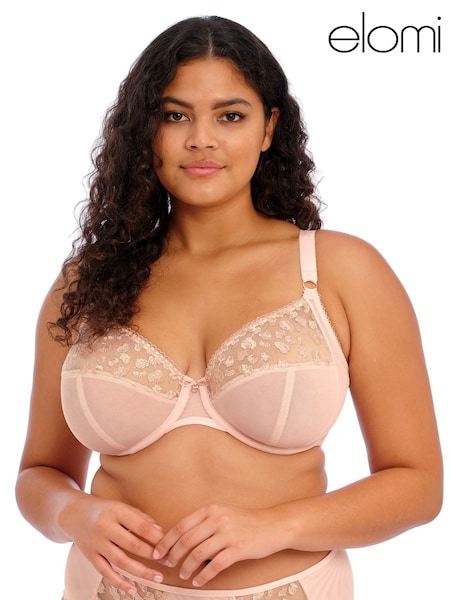 Elomi Pink Pale Blush Namrah Underwire Bandless Plunge Bra (AK5944) | £47
