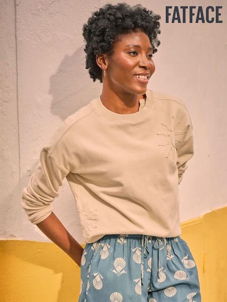 FatFace Lottie Natural Sun Graphic Crew Sweatshirt (AK5962) | £45