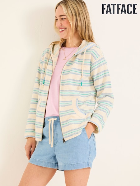 FatFace Ally Natural Homespun Zip Through Hoodie (AK5964) | £58