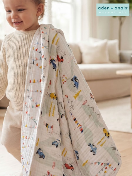White - Aden + Anais Essentials Cotton Muslin Blanket