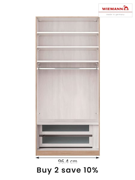 Wiemann Natural Truro Drawer and Shelf Bundle for Double Hinged Wardrobe (AK6031) | £315