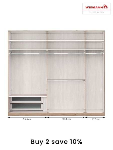 Wiemann Natural Peyton Drawer and Rail Bundle for 5 Door Sliding Wardrobe (AK6039) | £330