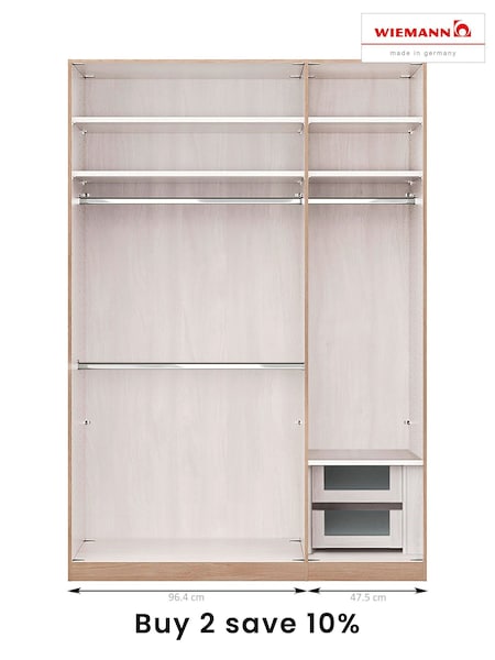 Wiemann Natural Torquay Drawer and Rail Bundle for Triple Hinged Wardrobe (AK6042) | £280