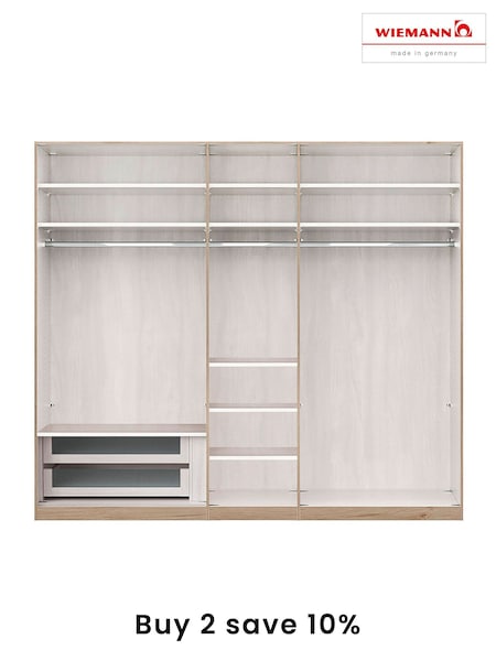 Wiemann Natural Truro Drawer and Shelves Bundle for 5 Door Hinged Wardrobe (AK6044) | £335