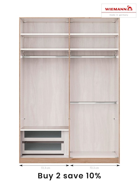 Wiemann Natural Jenson Drawer and Rail Bundle for 1.5M Sliding Wardrobe (AK6059) | £300