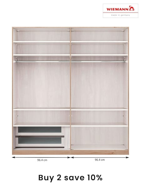 Wiemann Natural Peyton Drawer and Shelves Bundle for 2M Sliding Wardrobe (AK6060) | £345