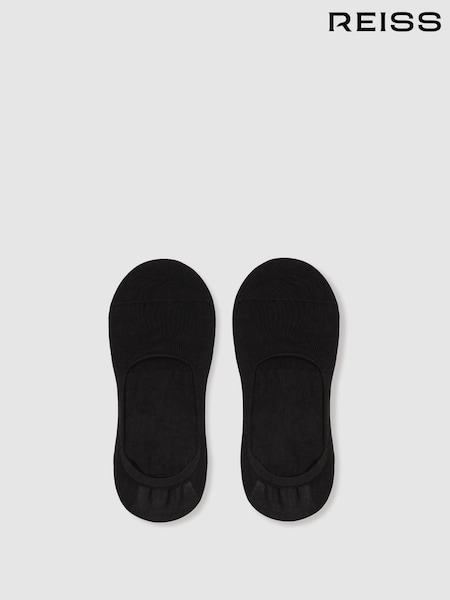 Reiss Black Rafi Cotton-Blend Loafer Socks (AK6121) | £12