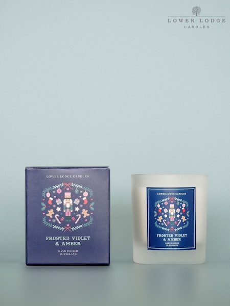 Lower Lodge Frosted Violet and Amber Candle (AK6276) | £20