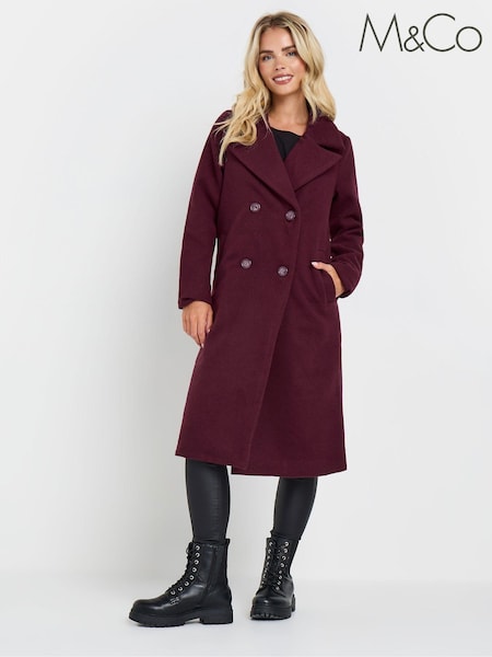 M&Co Red Petite Relaxed Tailored Coat (AK6334) | £80