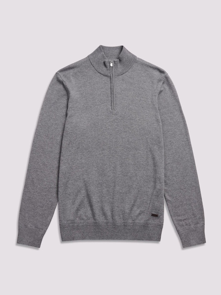 Duchamp Grey Duchamp Quarter Zip Funnel Neck Black Jumper (AK6471) | £99