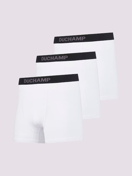 Duchamp White Duchamp Luxury Cotton Boxer White Briefs 3 Pack (AK6472) | £39