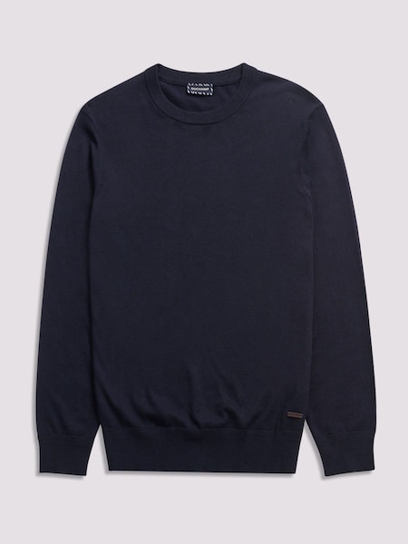 Duchamp Blue Crew Neck Knit Jumpers (AK6474) | £89