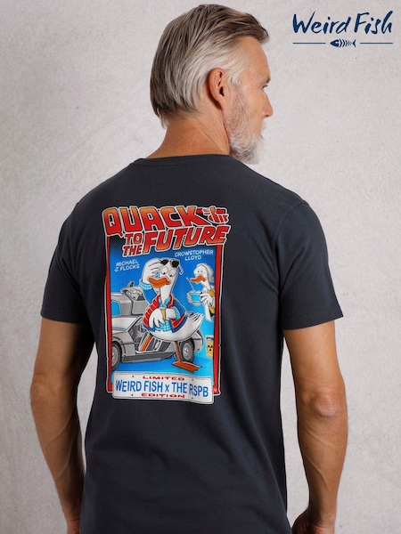 Weird Fish Blue Weird Fish Quack To The Future Heritage Wash Artist 100% Cotton T-Shirt (AK6606) | £28
