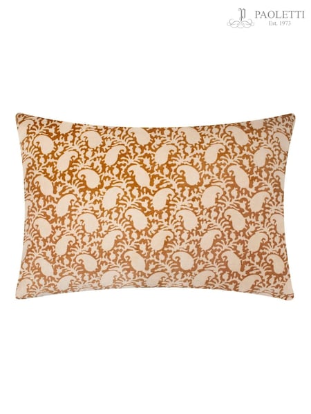 Paoletti Bronze Natural Seventy Three Boteh Paisley Cushion (AK6652) | £24
