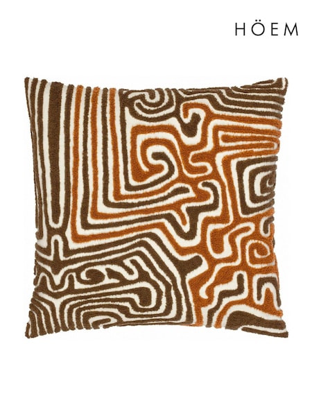 HÖEM Copper or Brown Tosca Tufted 100% Cotton Cushion (AK6748) | £32