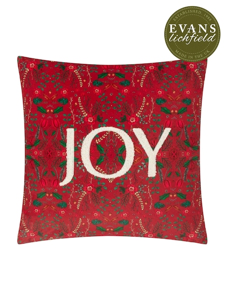 Evans Lichfield Red Ditsy Joy Tufted Cushion (AK6934) | £18
