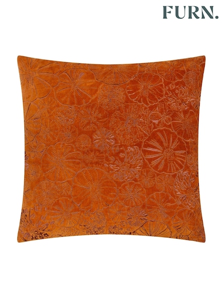 Furn Pumpkin Picking Patch Embroidered 100% Cotton Cushion (AK6950) | £24