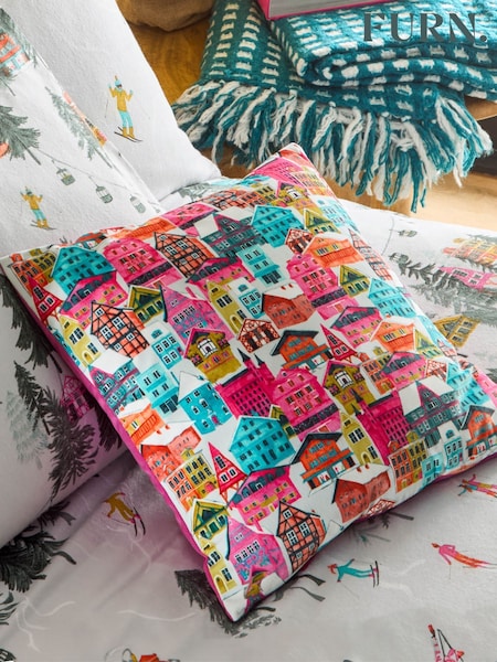 Furn Multicolour Aspen Velvet Cushion (AK6964) | £17