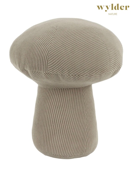Wylder Taupe Corduroy Mushroom Velvet Doorstop (AK6994) | £17