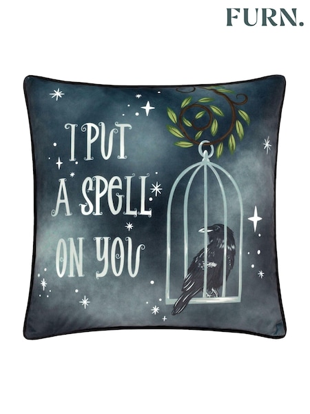 Furn Black Spell On You Velvet Cushion (AK6997) | £17