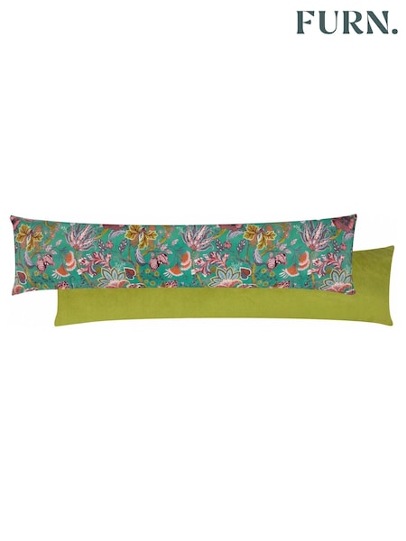 Furn Lake Blue Viranai Floral Velvet Draught Excluder (AK7012) | £17