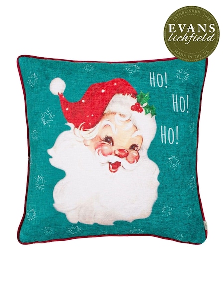 Evans Lichfield Multicolour Vintage Santa Piped Cushion (AK7024) | £22