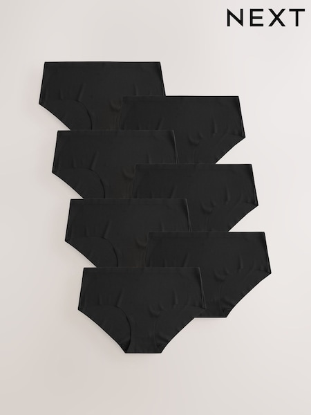 Black Short No VPL Comfort Knickers 7 Pack (AK7032) | £38