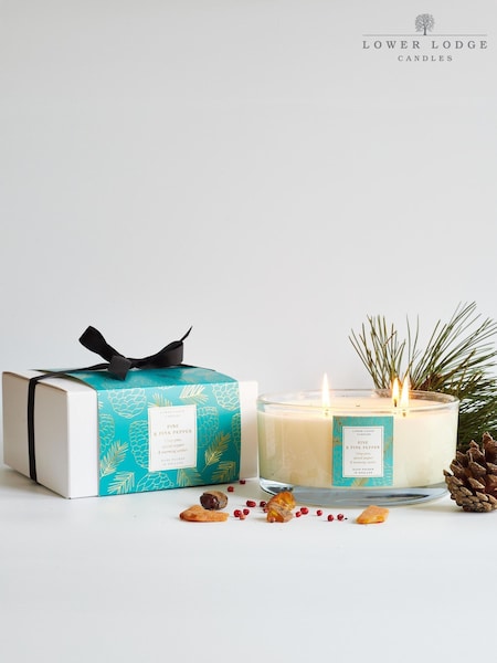 Lower Lodge 4 Wick Lower Lodge Oak Hills Pine & Pink Pepper Candle (AK7151) | £40