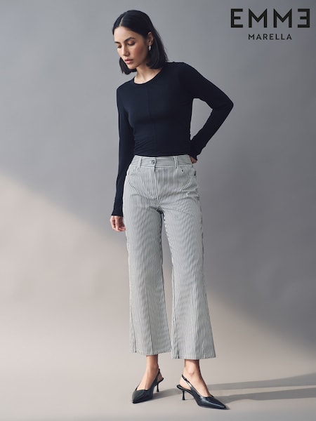 Emme Marella Blue Rail Trousers (AK7281) | £96