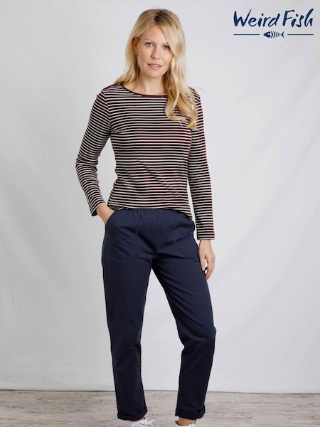 Weird Fish Blue Malorri Trousers (AK7759) | £50