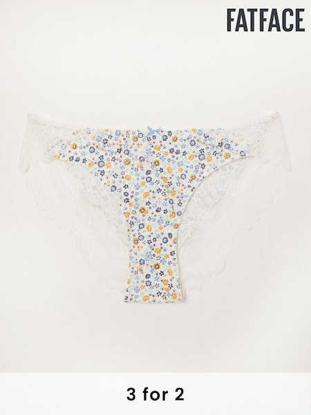 FatFace White Floral Knickers (AK7852) | £9