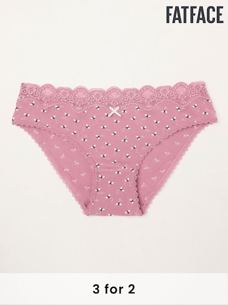FatFace Purple BEE STRIPE KNICKERS (AK7853) | £9
