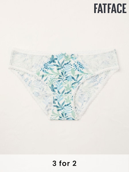 Green Leaf Print Knickers (AK7856) | £9