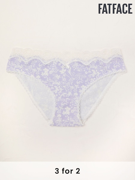 FatFace Lilac Purple Floral Knickers (AK7866) | £9