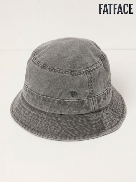 FatFace Grey Washed Bucket 100% Cotton Hat (AK7881) | £20