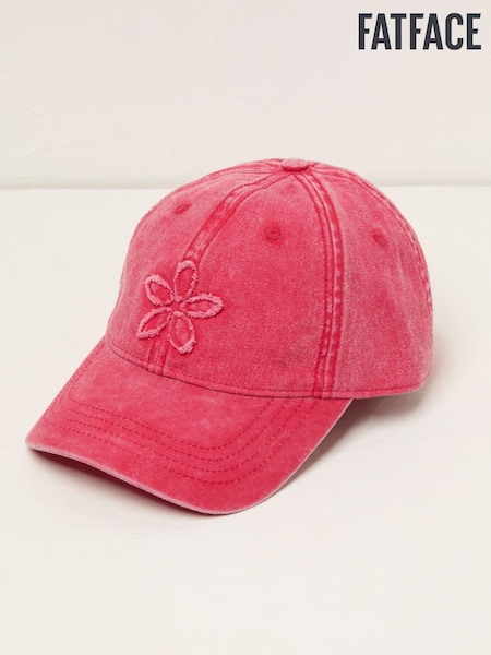 FatFace Red Flower Detail 100% Cotton Cap (AK7911) | £18