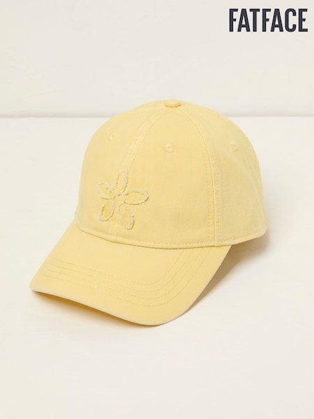 FatFace Yellow Flower Detail 100% Cotton Cap (AK7912) | £18