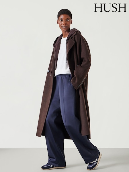 Hush Blue Harrison Pintuck Joggers (AK7985) | £75