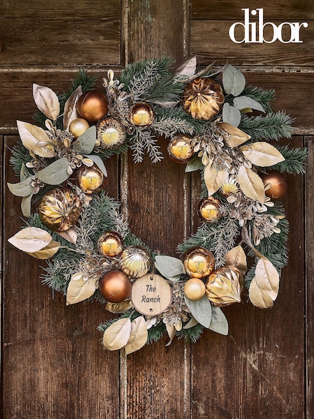 Personalised Metallic Magic Bauble Wreath by Dibor (AK8168) | £48