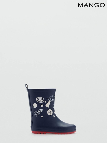 Mango Blue Space Rain Boots (AK8202) | £26