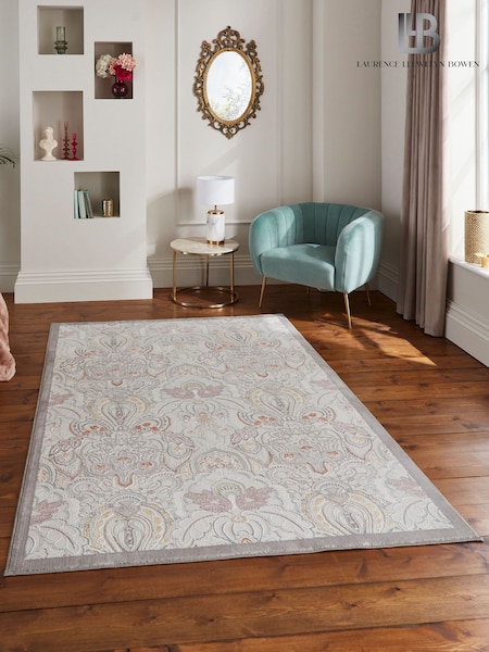 Laurence Llewelyn-Bowen Pearl Damask Rug (AK8285) | £100 - £295