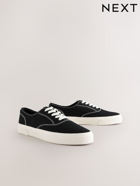 Black Classic Canvas Pumps (AK8362) | £30