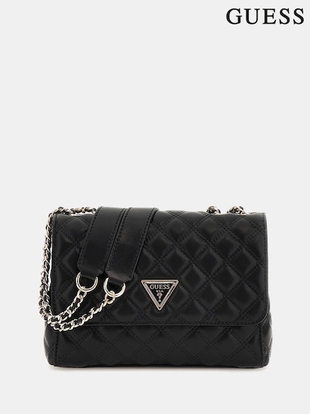 Guess Giully Quilted Crossbody Black Bag (AK8529) | £115
