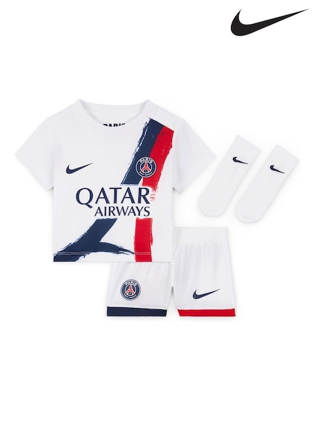 Nike White PSG Stadium Away Football Kit (AK8651) | £0