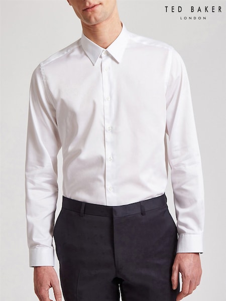Ted Baker Tailoring 100% Cotton Regular Holme Strech White Shirt (AK8658) | £79