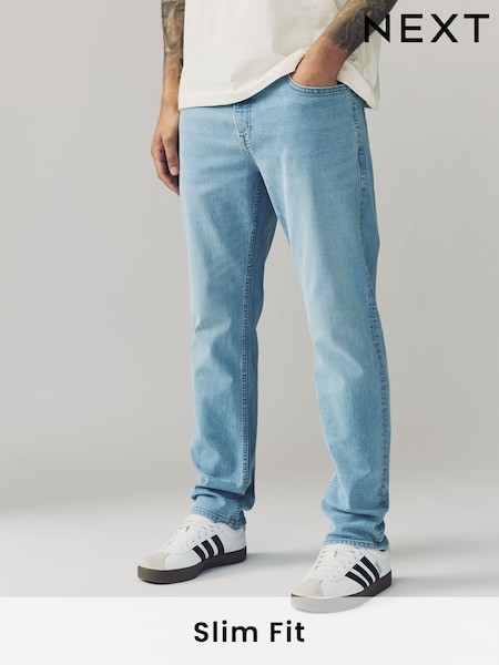 Blue Pale Vintage Single Slim Fit Classic Stretch Jeans (AK8731) | £28